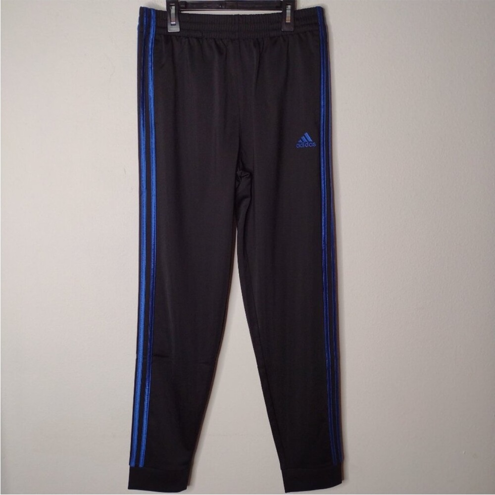 Adidas Boy's Black/Blue track Pants Size L (14-16)